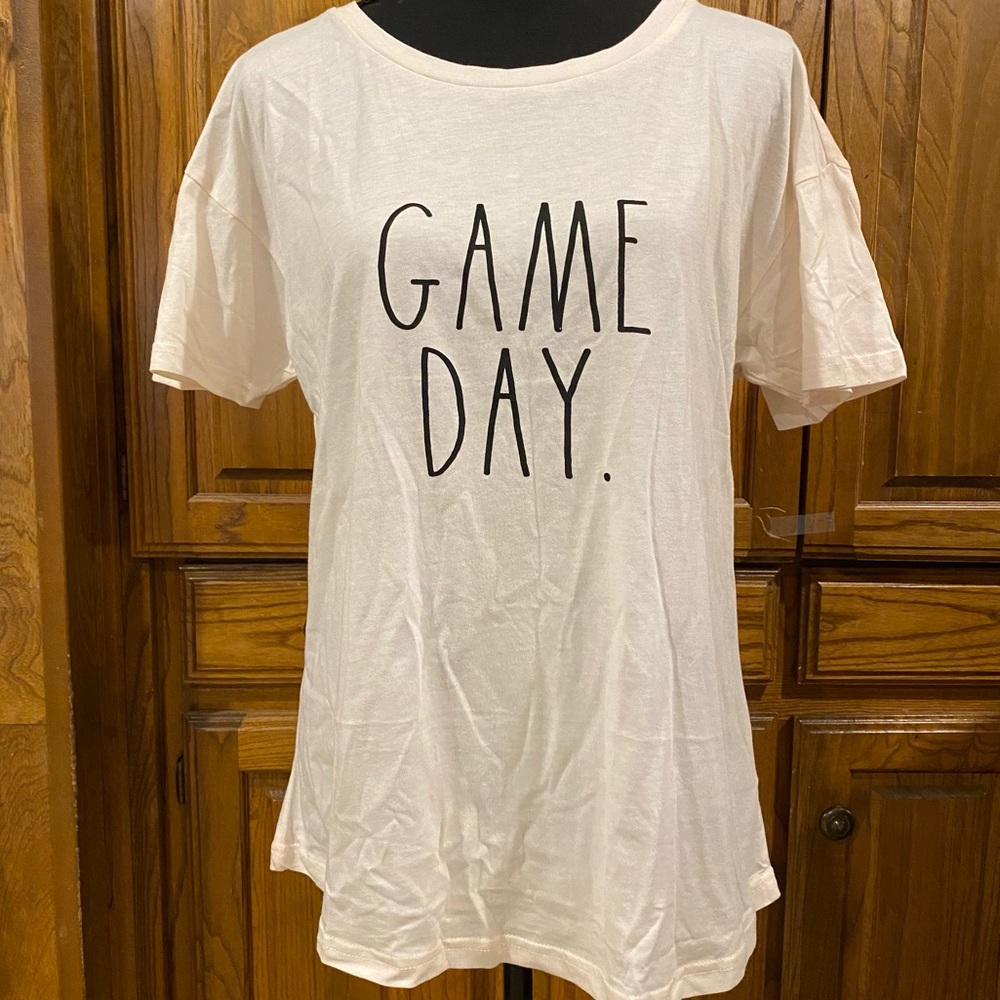 Rae Dunn GAME DAY Top Size L BRAND NEW!!